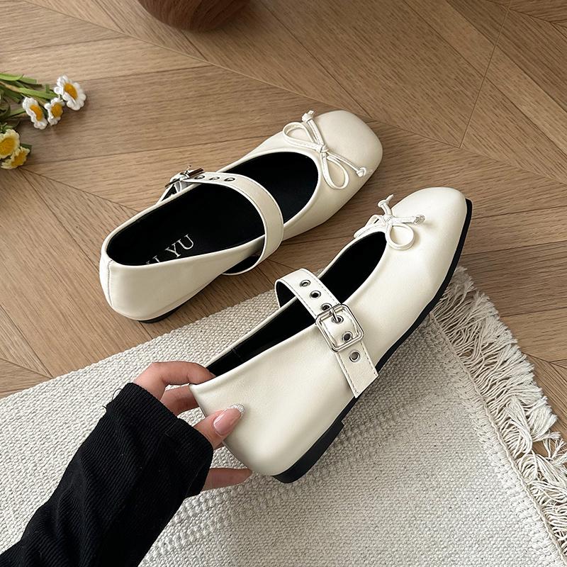 Fashion Female Buckle Strap Footwear Ballet Flats Fashion Women Dance Shoes 2025 Spring Round Toe Ladies Lolita Shoes mocasines mujer