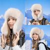Winter Outdoor Womens Knit Warmth Hat With Earmuffs For Cold Weather Protection