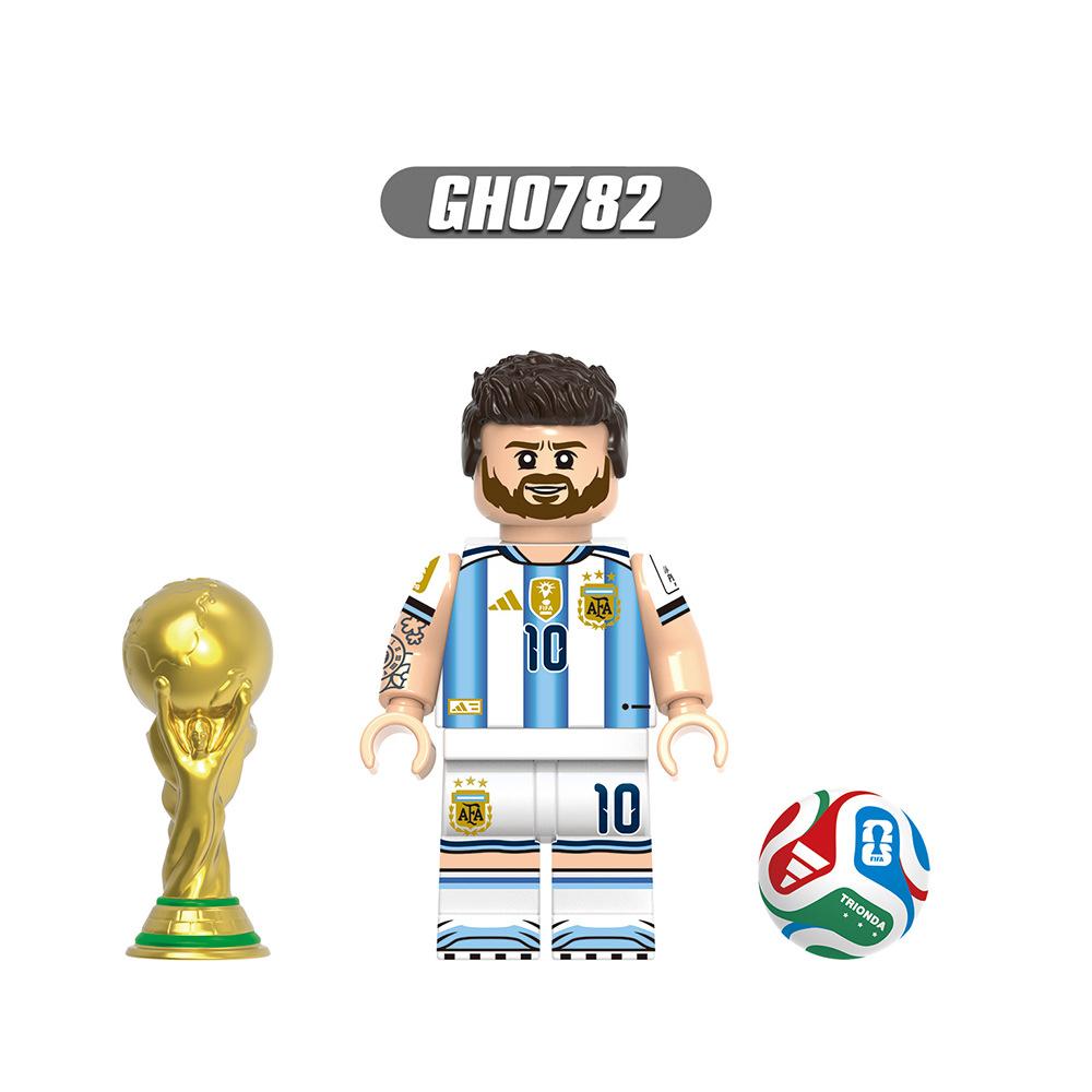 Football Series Educational Bags Assemble Toy Figures OPP Bag Kids Building Blocks Model Collectible