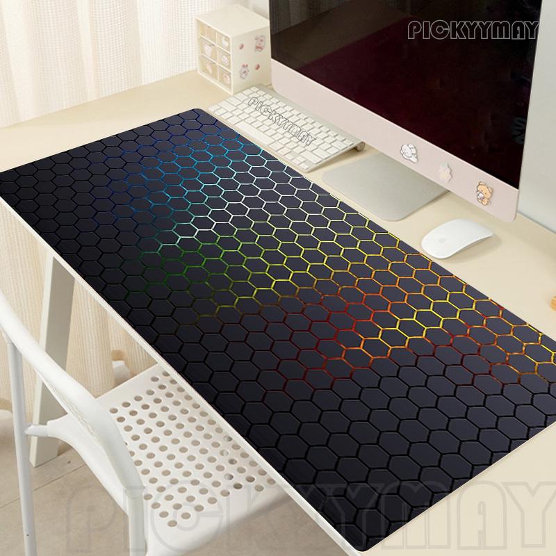 Hexagon Mouse Pads Gaming Mousepad Gamer Mouse Mat Keyboard Mats Desk Pad Geometric Mousepads XXL xcm For Computer