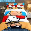 Juego de Ropa de Cama de 3 Piezas Aventura en la Ciudad de Tintín, Incluye 1 Funda Nórdica y 2 Fundas de Almohada, Regalo Perfecto para Navidad, Ideal para Dormitorio, Habitación de Estudiante