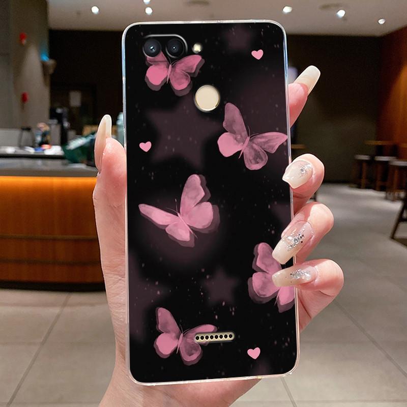 For Xiaomi redmi 6 6A 5A 4A 4X Case Clear Luxury Fashion Butterfly Flower TPU Soft Silicone Casing Cover Transparent Phone Case