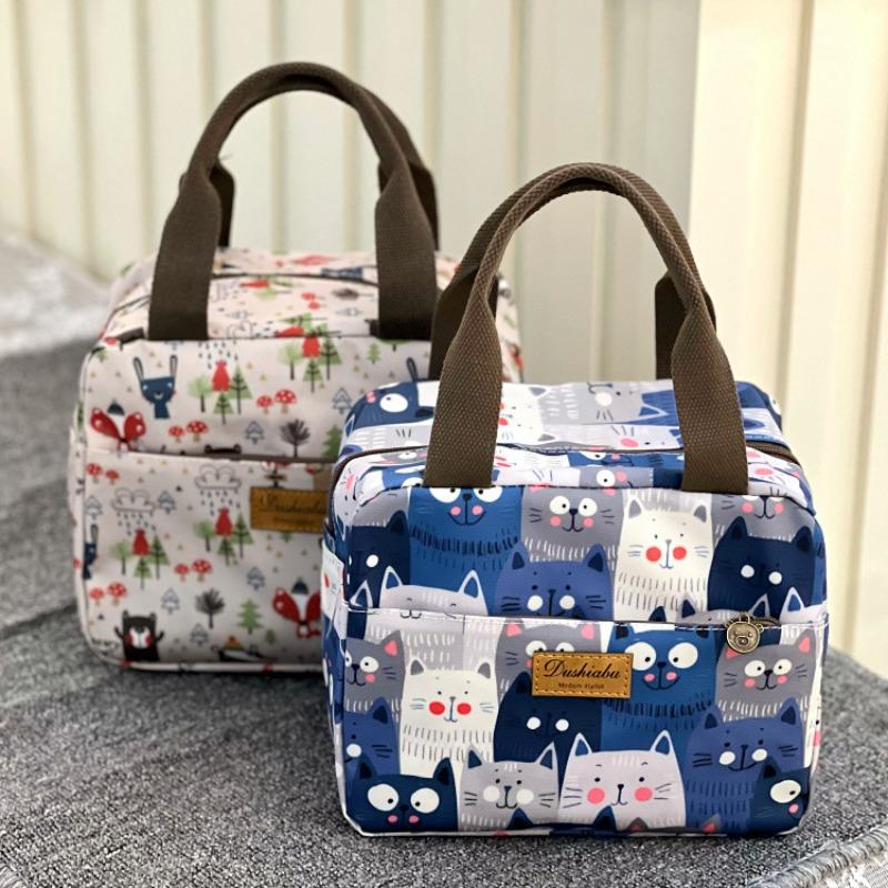 New waterproof, oil-proof and thermal insulation portable lunch box bag, commuter lunch bag, bento bag, mommy bag, student bowl bag.