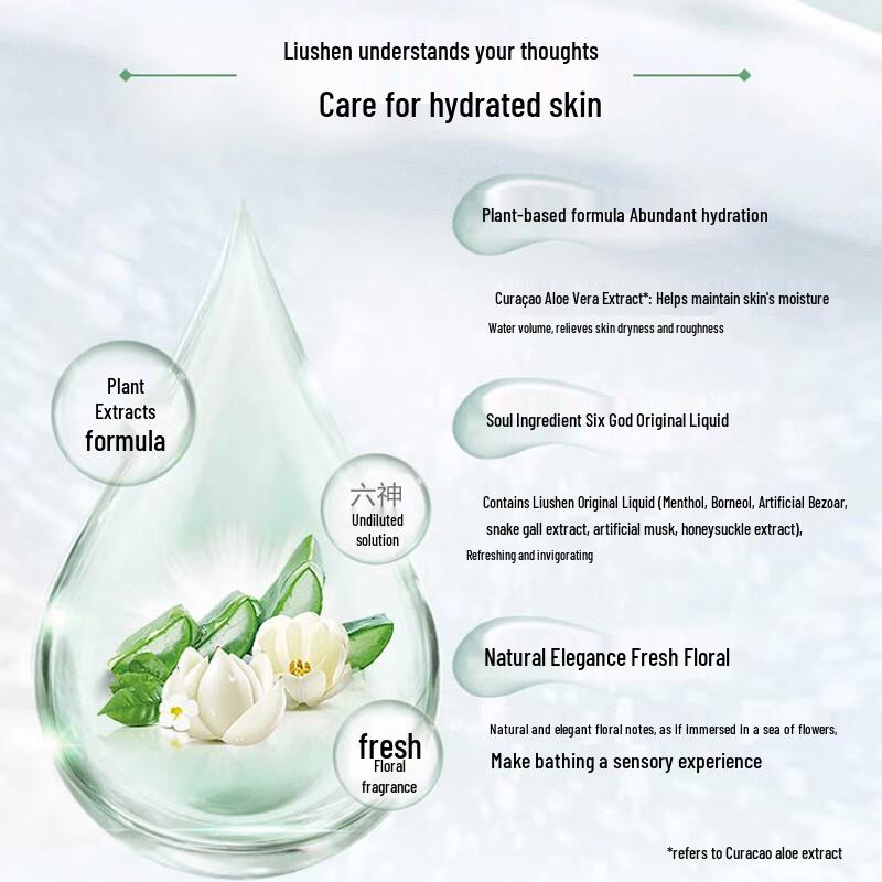 Liushen Fresh & Moisturizing Body Wash with Aloe & Ophiopogon