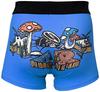 [Extra Large] Men's Boxer Briefs, Front Closure, 1-Piece Set, Story and Character Designs, 5 Patterns Available, Mushroom and Gorilla X Blue