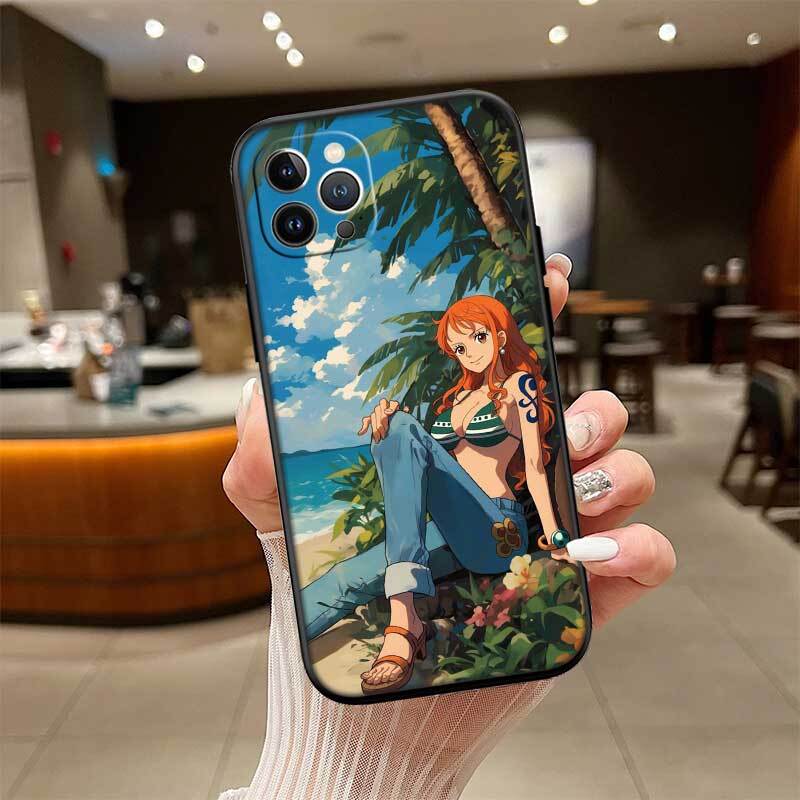 One Piece Nami Phone Case for Samsung S20 S21 S21S S22 S23 S24 FE Ultra Plus Lite F06 F16 M06 M16 M56 A07 A17 A36 A37 A55 A57