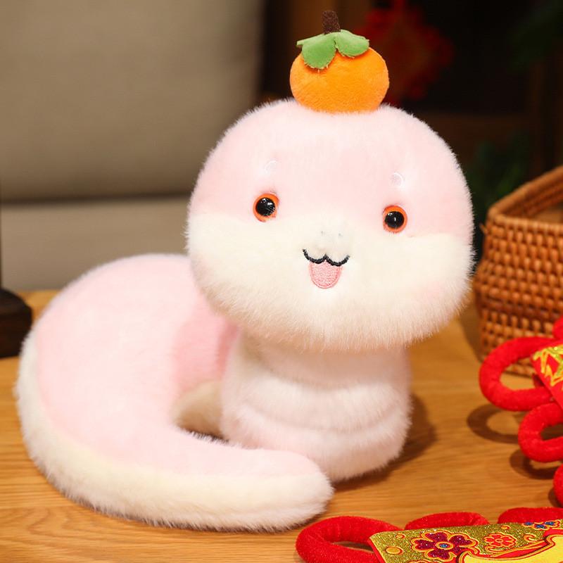 Adorable Plush Toy Snake Cute Cartoon Figurine For New Year Gifts Perfect For Celebrations