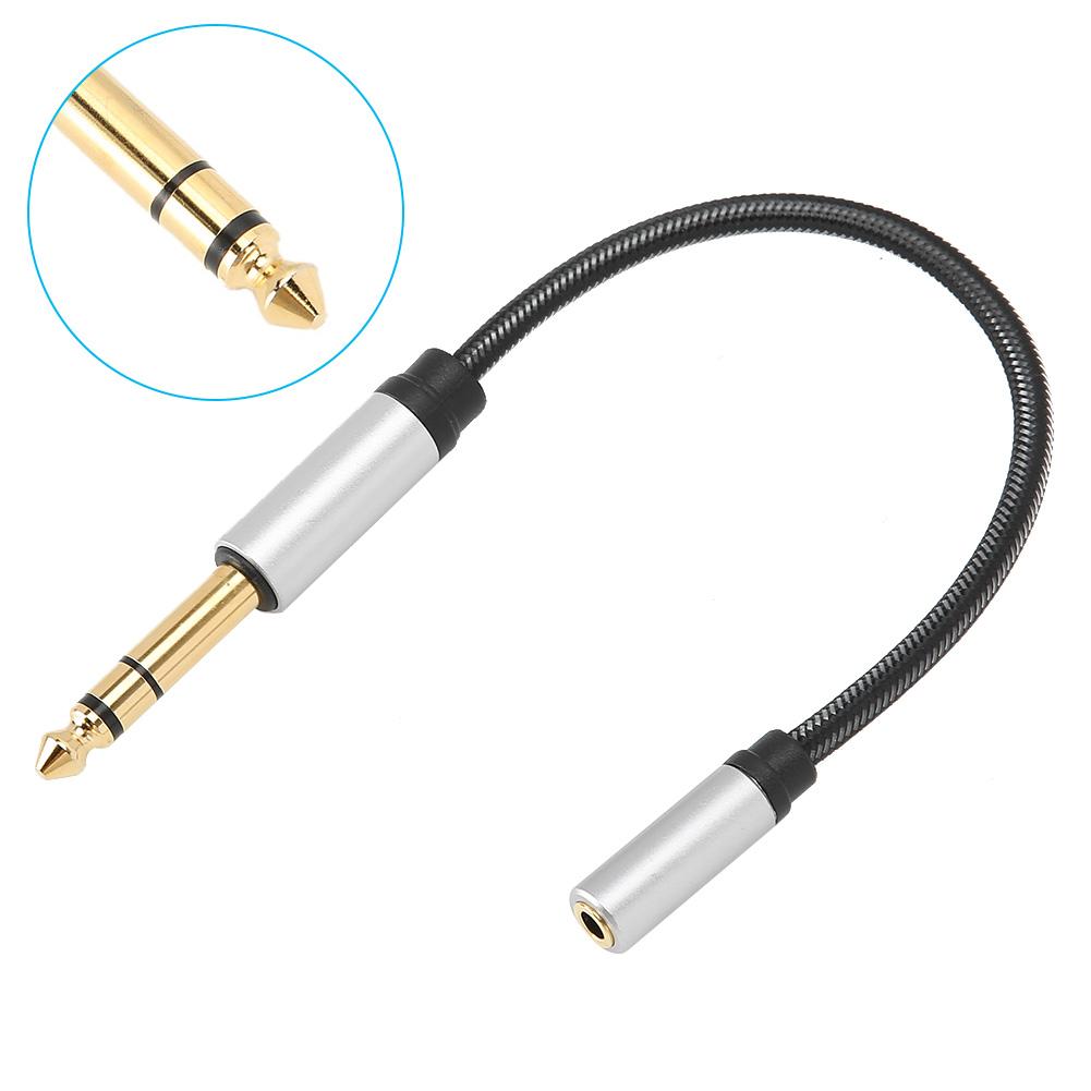 6,5 mascul la 3,5 mamă arc o cablu din aliaj de aluminiu AUX3,5 mm prelungitor pentru căști 3,5