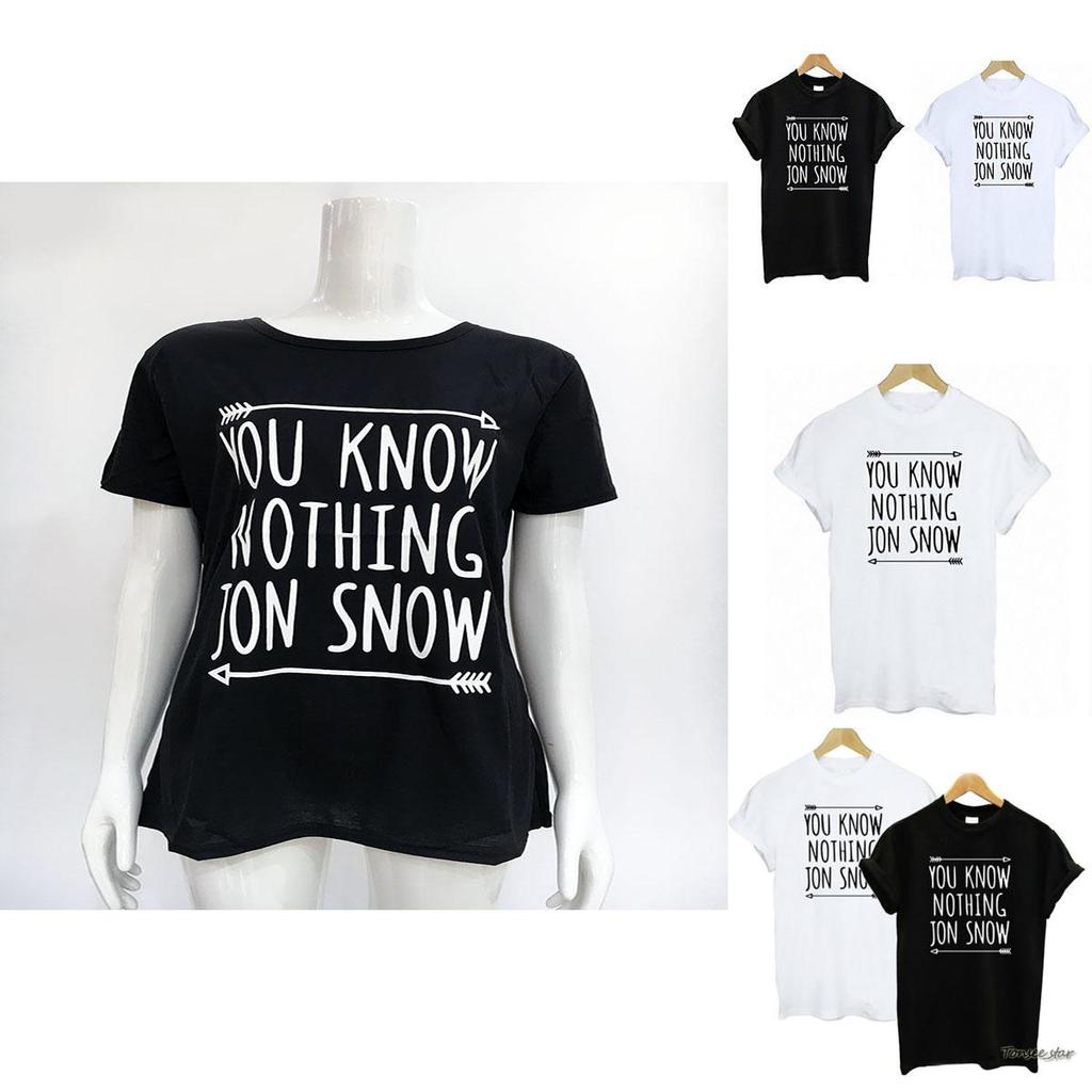 Premium Quality Women T-shirts Game Of Thrones Short Sleeve Letter Design