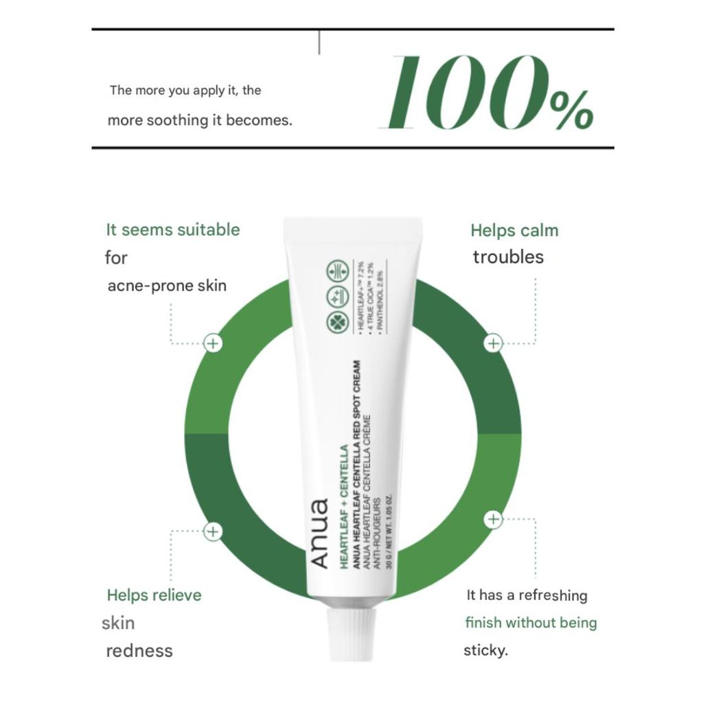 [Anua] Heartleaf Centella Red Spot Cream 30g