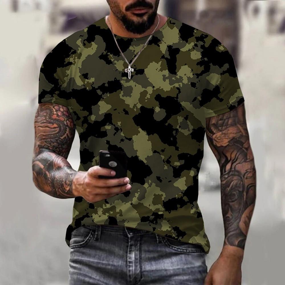 3D Camouflage T-shirt for Men and Women Outdoor Fashion Short Sleeve
