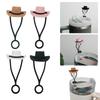 4 Pcs Silicone Cowboy Hat Straw Cover Cap Reusable Straw Cover Straw Tips Lids Straw Topper Accessories for Man and Woman Gift