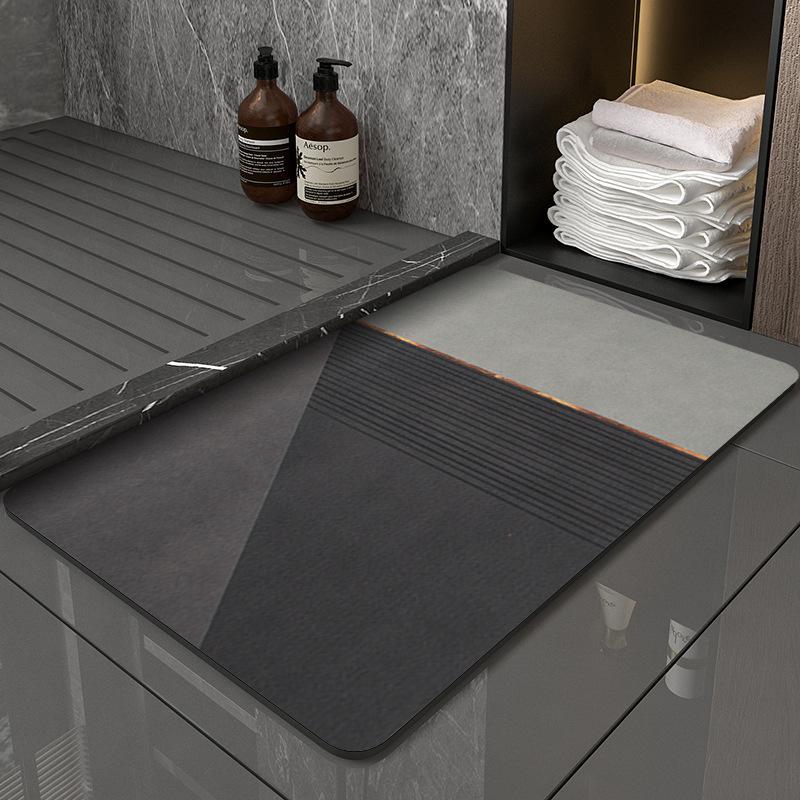 Bathroom Absorbent Pad Diatom Mud Floor Mat Bathroom Dirt-resistant Foot Mat Toilet Foot Mat Anti-slip Speed Dry Bathroom Door Mat