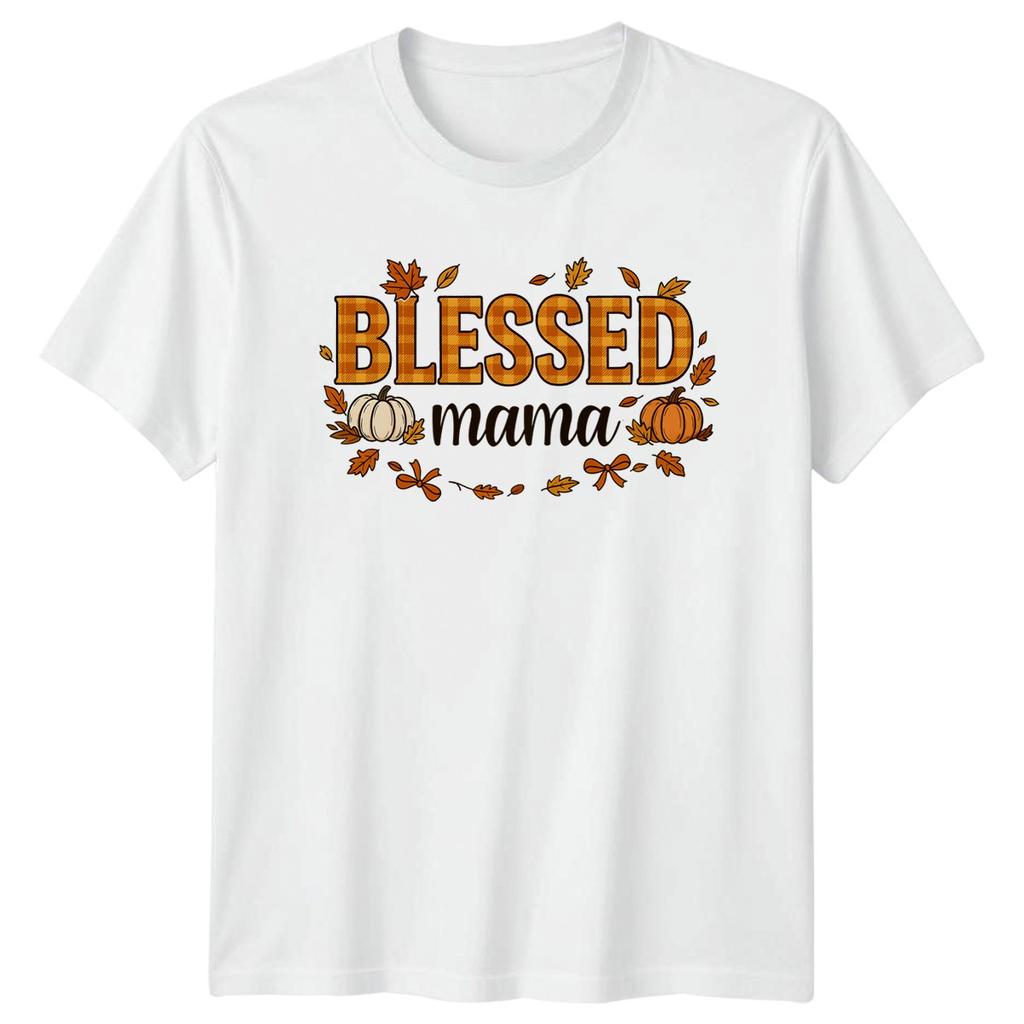 Blessed Mama Unisexs TShirt Thanksgiving Motherhood Gift For Her