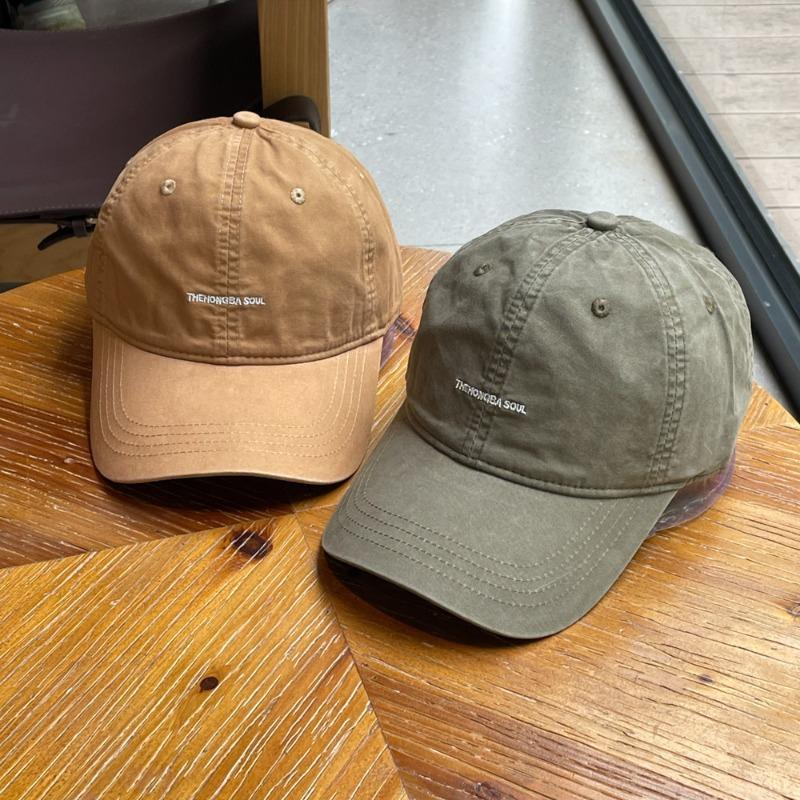 Simple and stylish embroidery small letter soft top baseball cap men's four seasons peaked cap women