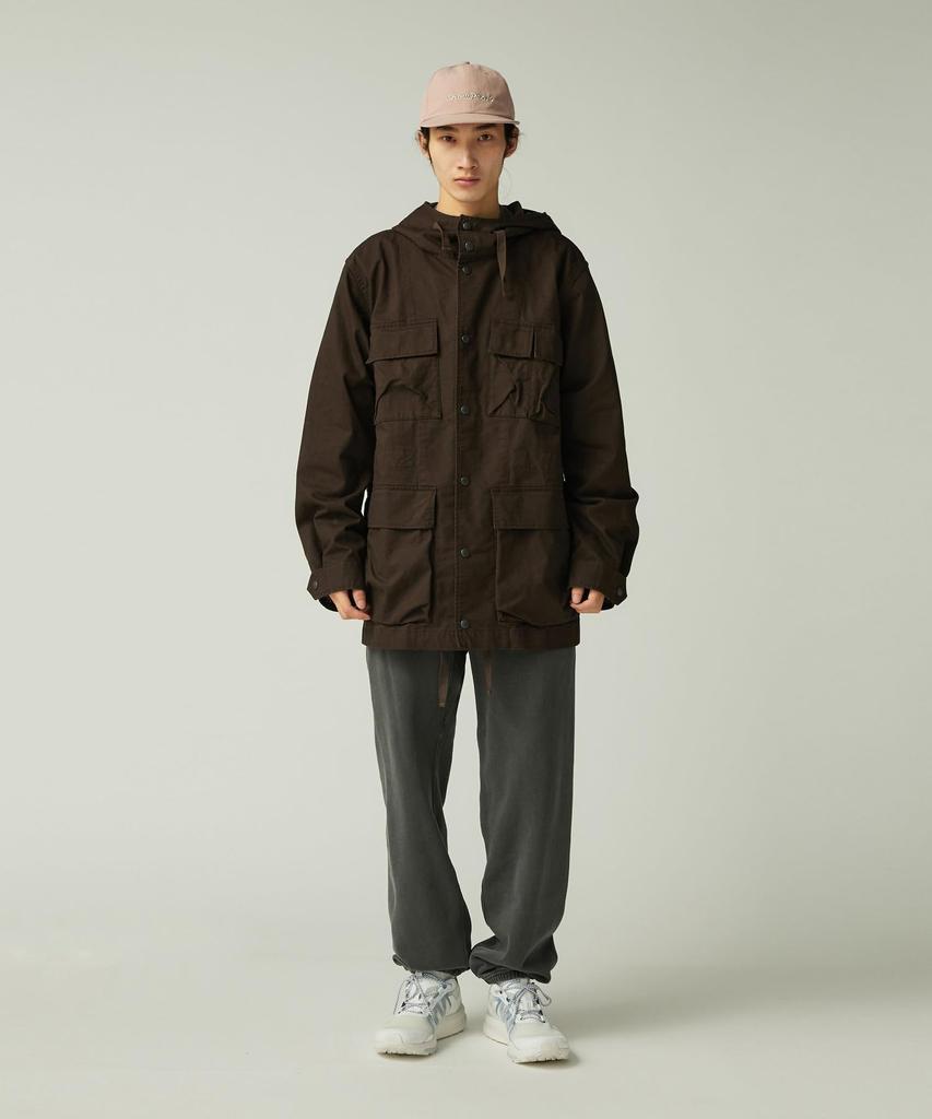 Snow Peak TAKIBI Chino Cargo Jacket Dark XL JK-25AU010, Outerwear, Men's/Women's, Brown,