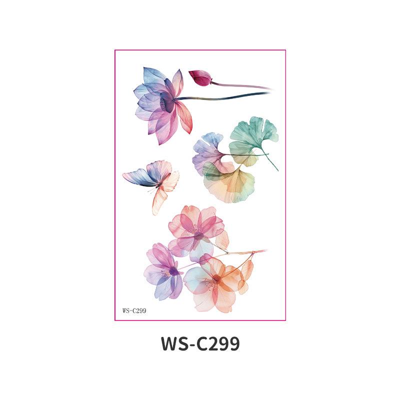 Aquarell Blumen Temporäre Tattoos: Wasserfest, Schweißfest, Langanhaltend für Fotografie, Handgelenke, Knöchel