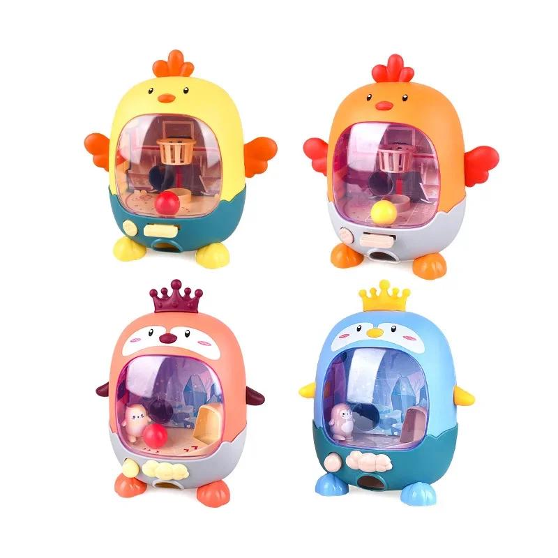 Children Montessori Toy Cartoon Chicken Shooting Machine Penguin Football Machine Finger Catapult Education Toys Gifts for Kids