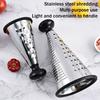 Stainless Steel Cone Grater with 3-in-1 Blades Multi-Function Cheese Garlic Shredder Dishwasher Safe Essential Kitchen Tool for Fine Coarse Grating