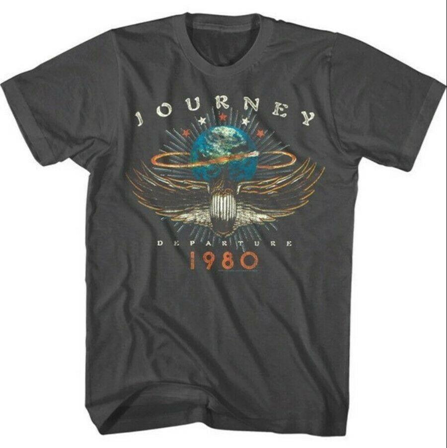 Journey Departures Album Tour 1980 Men039s T Shirt RockBand Vintage Concert Merch Unisex T-Shirt XXXXL
