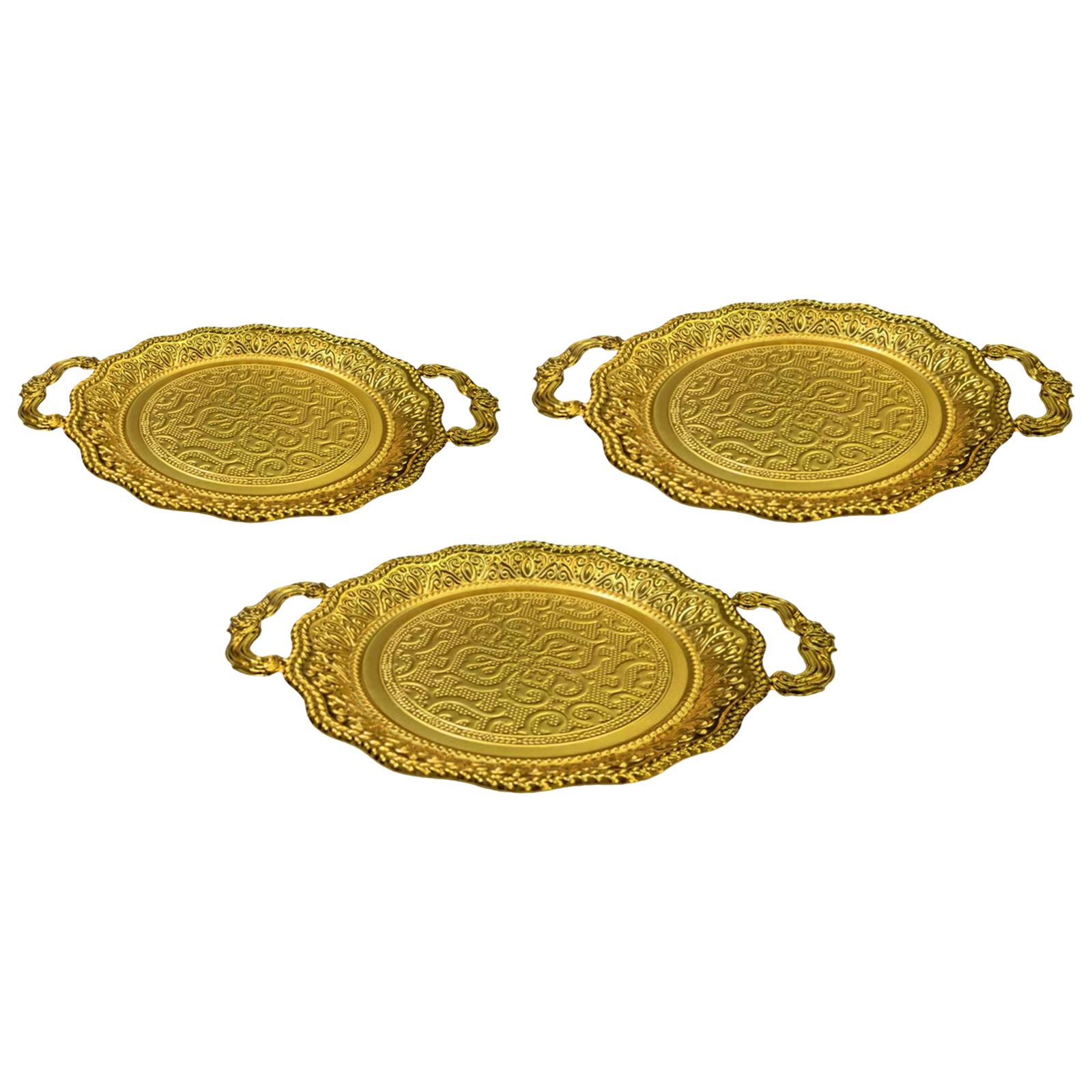 Fruit Plate with Handles Multipurpose Countertop Household Cupcake Tray Elegant S