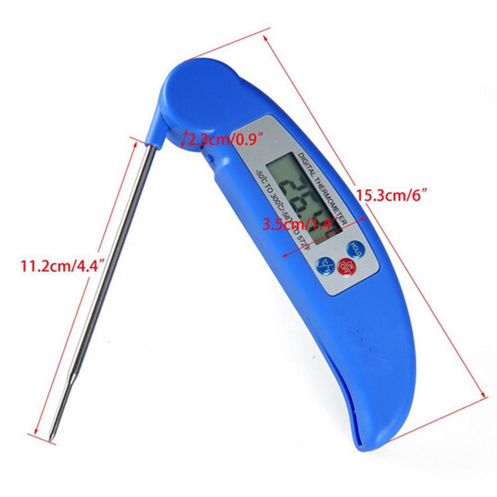 Digital Food Thermometer Foldable Probe Meat Steak BBQ Temperature Gauge Water Oil Thermometer Kitchen Cooking Tools