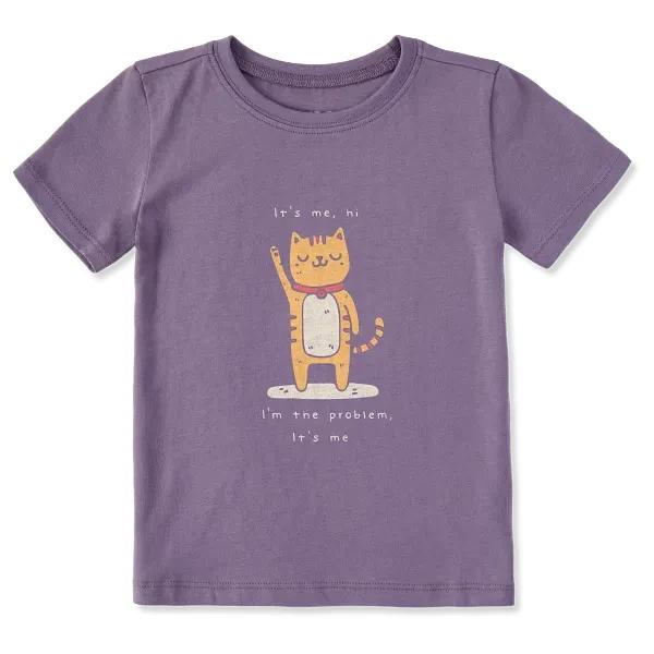 

Life is Good. Toddler Cat I m the Problem Short Sleeve Crusher Tee, Dusk Purple M
