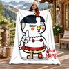 Buldak Custom Name Flannel Blanket Personalized Soft Warm Plush Throw Blanket Customized Gift for Family Friends