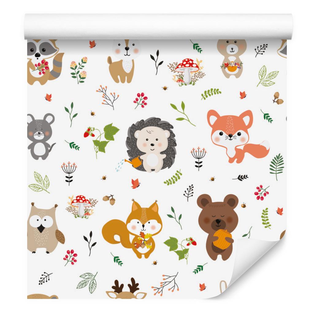 Joyful Forest Animals Wallpaper for Living Room and Bedroom 50x1000