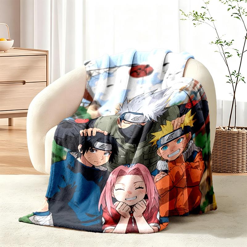 Naruto Blanket Flannel Blanket Soft Cozy Plush Throw for Sofa Bed Lightweight Home Decor
