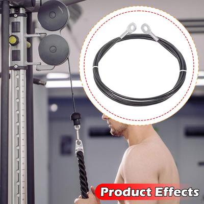 Fitness kladkový kabel 6 mm Odolné uchycení Praktické příslušenství pro trénink zápěstí, paží a předloktí