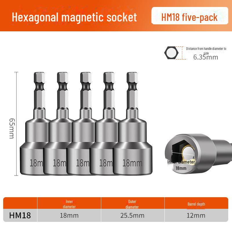 8mm Magnetic Hex Socket Head Drill and Wrench Tool Set
