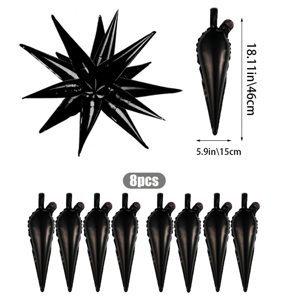 8pcs Exploding Star Balloons, Pointed Star Foil Balloons, Mylar Balloons, Birthday Party, Christmas Decorations