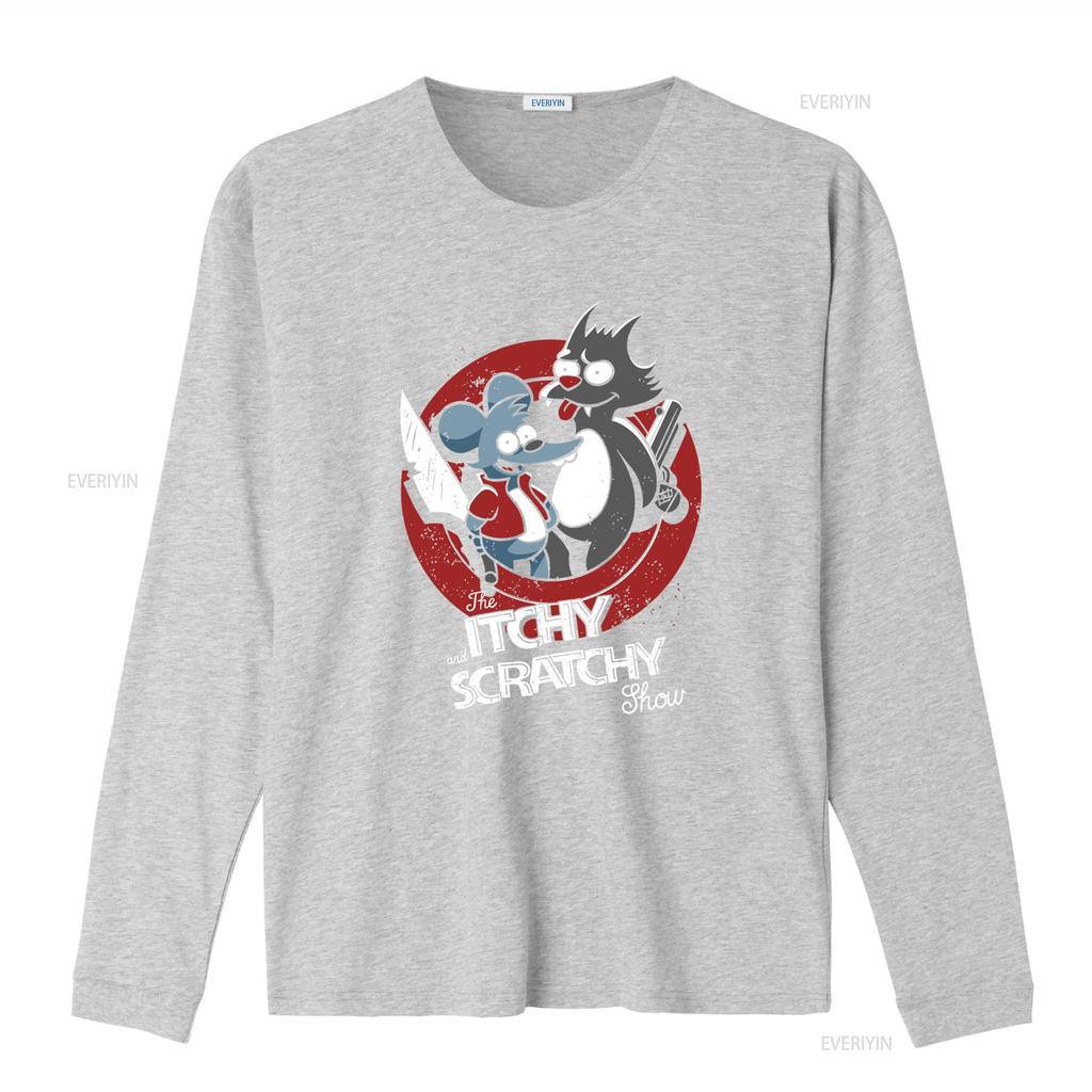 Itchy Scratchy Show T Shirt Vintage Cartoon Design Comfortable Daily Wear Ideal for Classic Animation Enthusiasts vintage