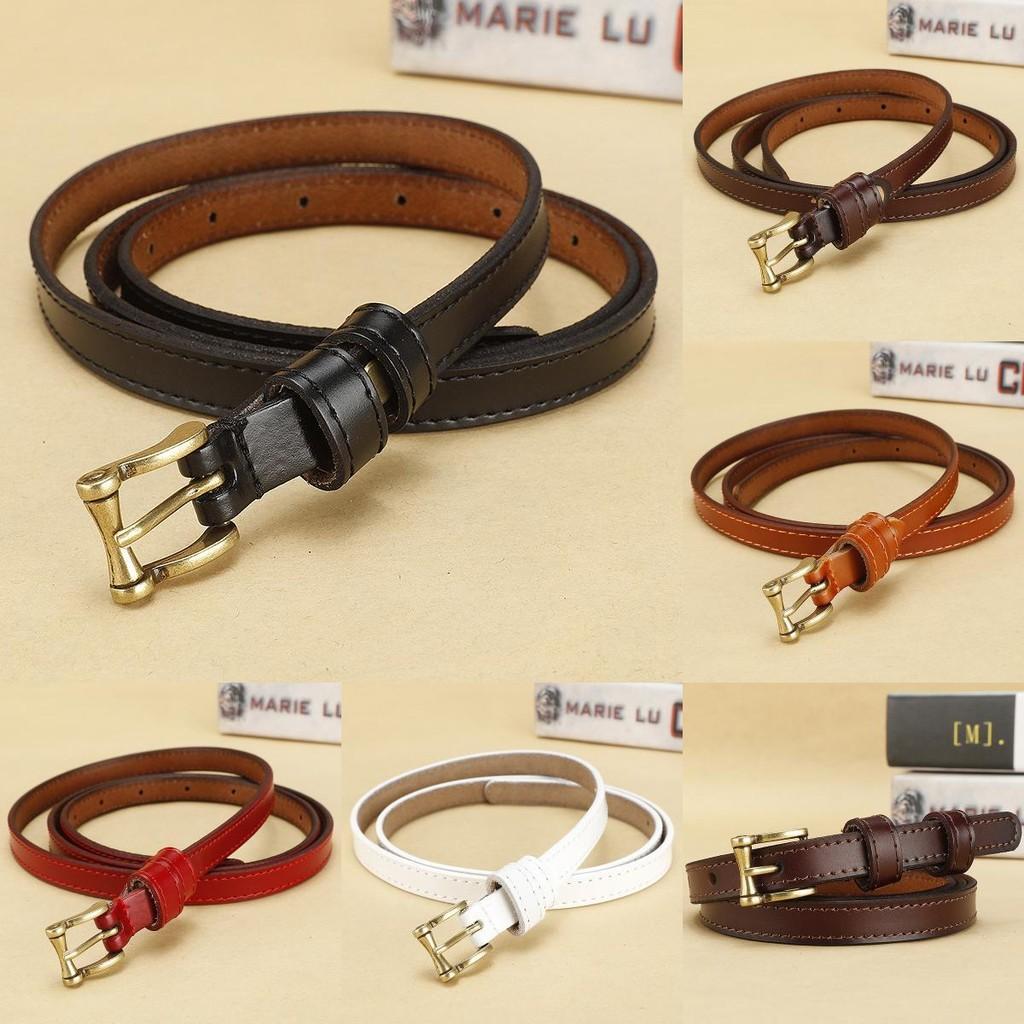 Leather Genuine Womens Casual Belt Alloy Buckle Daily Party Wear Decoration