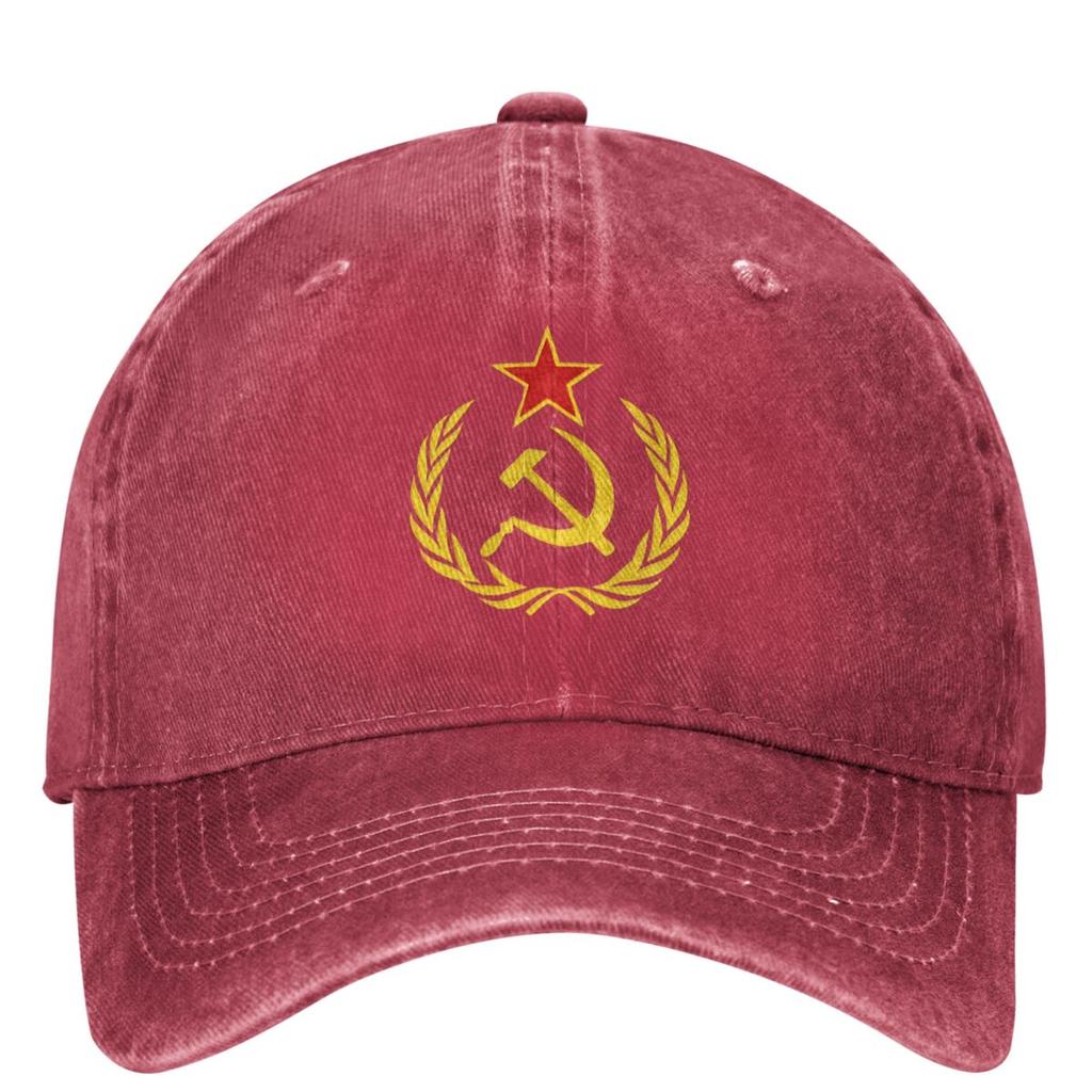 Hamer en Sikkel Denim Baseballpet Communisme Outdoor Zon Truckerpet Zomer Dames Unisex Vintage Zonneklep Snapback Pet