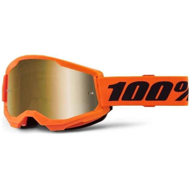 Óculos para ciclismo 100% Strata 2 laranja-preto-dourados