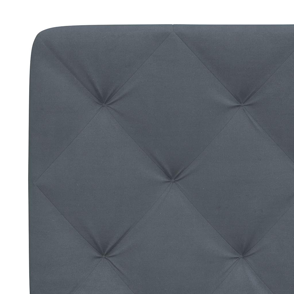 Bed Frame without Mattress Dark Grey 140 x 200 cm Velvet