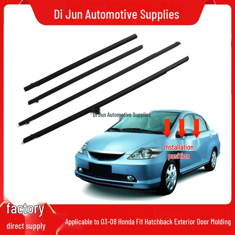 

Waterproof Trim Strip for 03-08 Honda Fit Hatchback/Sedan Car Window Glass and Doors Sedan 03-08 Right Front Door