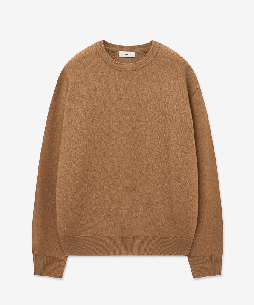 Tienjiti Wool Blended Round Neck Sweater (Camel) Tnsw5F105Cm