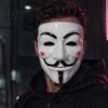 Ghost Dance Mask Halloween Man Face Mask, Adjustable Elastic Strap Costume Full Breathable Anonymous Guy for Hip Hop Parties Cosplay Decorations Hard