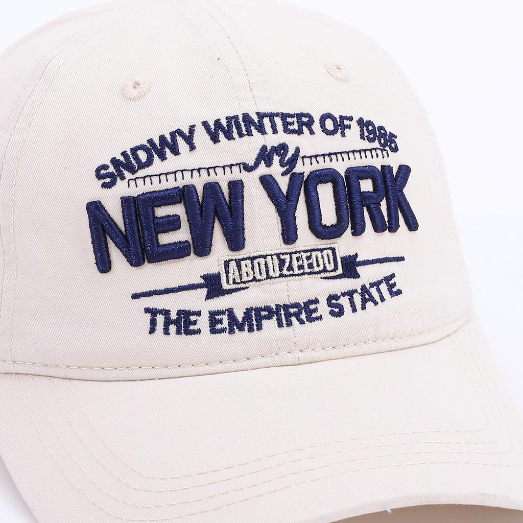 Berretto da baseball ricamato New York Vintage Vintage a tesa larga Cappello da cowboy da uomo e da donna Primavera e Autunno Berretto a punta