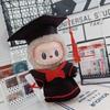 Cute 17cm Labubu Doll Accessories Clothes Graduation Gown Clothing Outfit for Plush Cotton Dolls Collection Gift