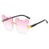 Bear Shape Children Glasses Kids Sun Sunglasses Trendy Girls Cartoon Eyeglasses Shades Boys Cartoon Sunglasses Lentes