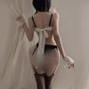 Sexy lingerie female sexy suspender lace seduction hidden button onesie pure desire small chest maid uniform suit