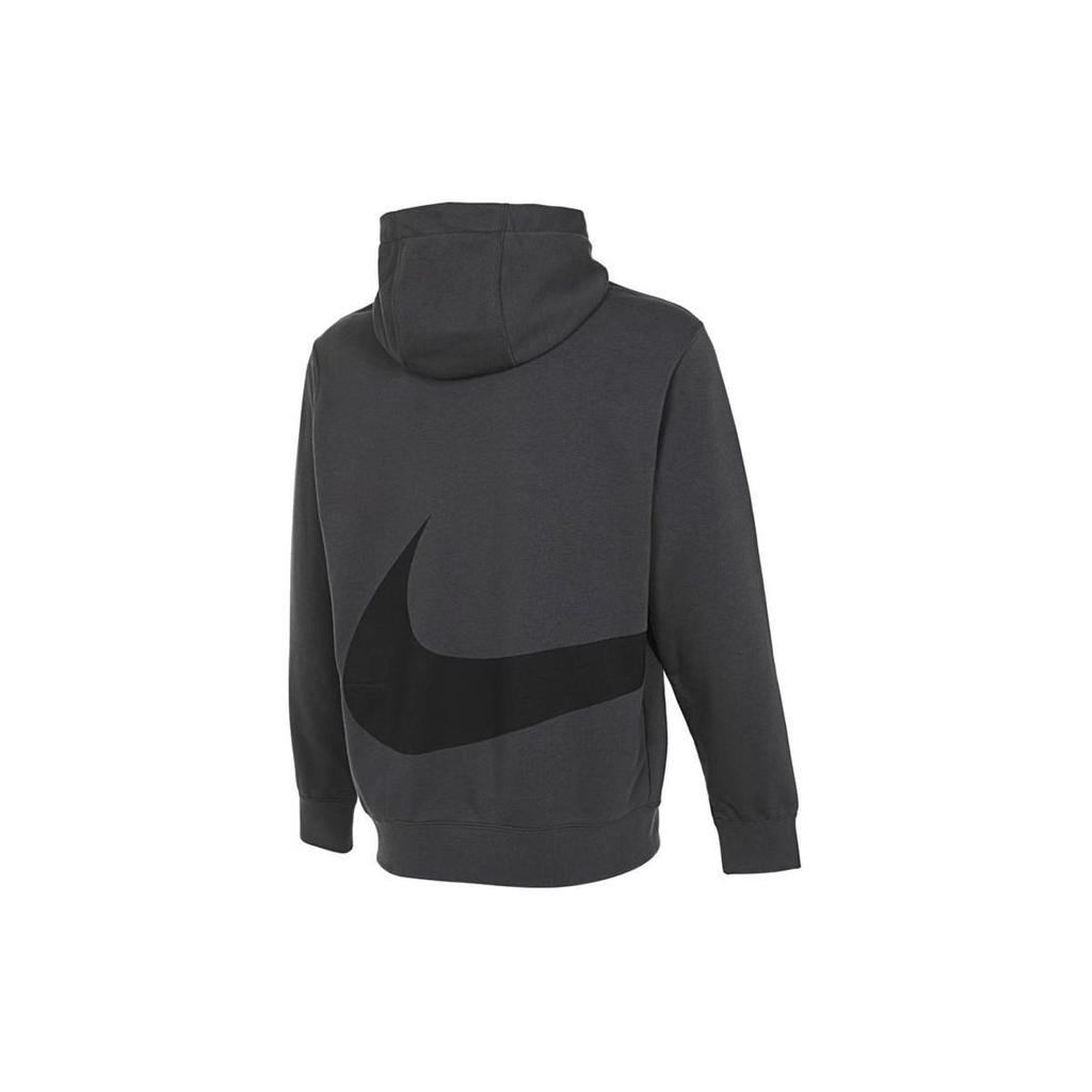 Nike Alphabet Print Casual Loose Hoodie With Warm Lining Men Tops Charcoal-Grey FZ4765-060