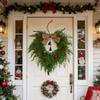 Julklocka och Rosett Blomsterkrans - Festlig Hängande Dekoration för Ytterdörren