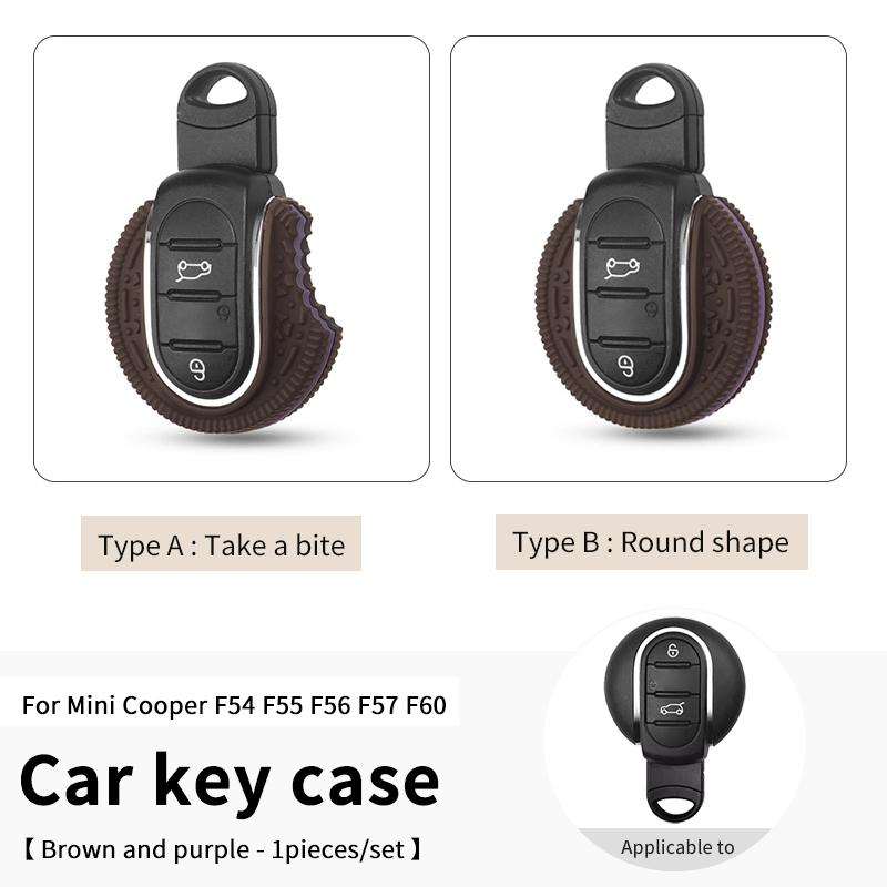 Car Key Case Shell Keychain Decorative For Mini Cooper F56 F55 F57 F54 F60 Countryman Auto Key Protection Car Accessories