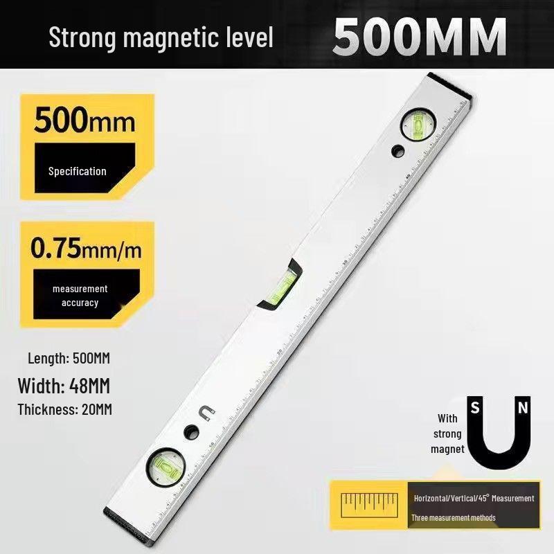 High-Precision Magnetic Aluminum Spirit Level Tool for Accurate Measuring and Balance.