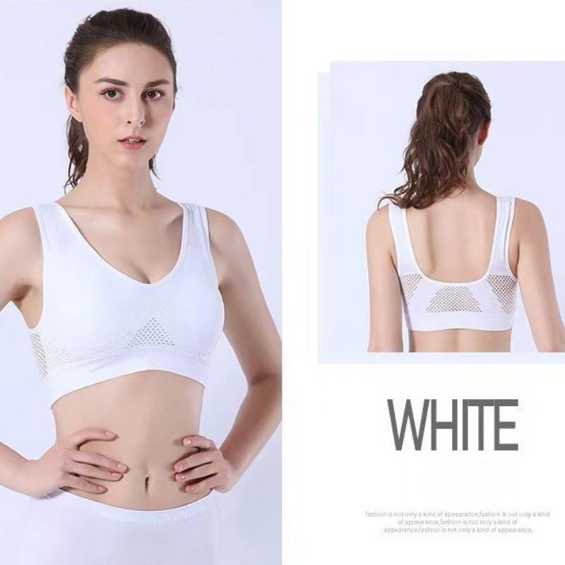 Mesh Hollow Breathable Sports Bra Plus Size Yoga Running Fitness Underwear